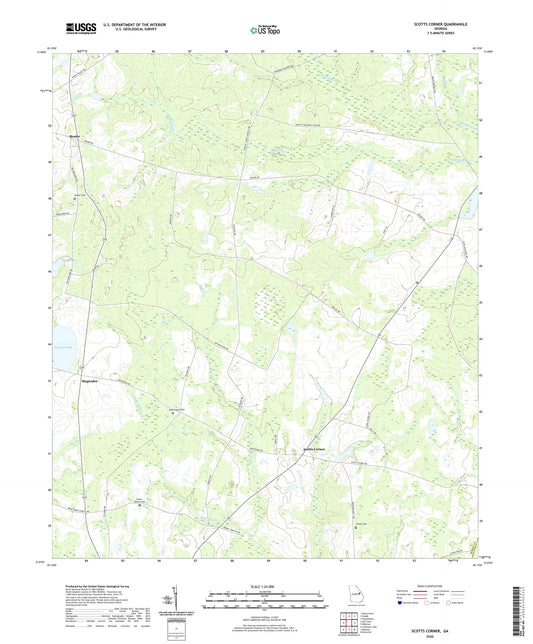 Scotts Corner Georgia US Topo Map Image