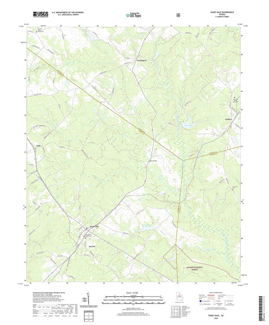 Shady Dale Georgia US Topo Map Image