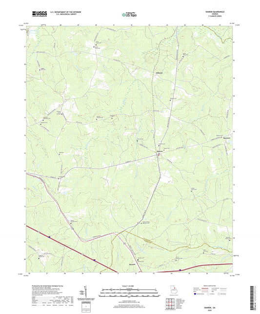 Sharon Georgia US Topo Map Image