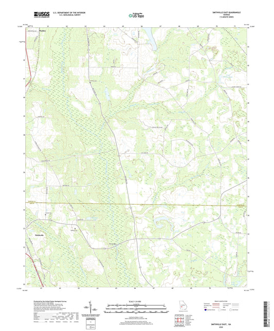 Smithville East Georgia US Topo Map Image