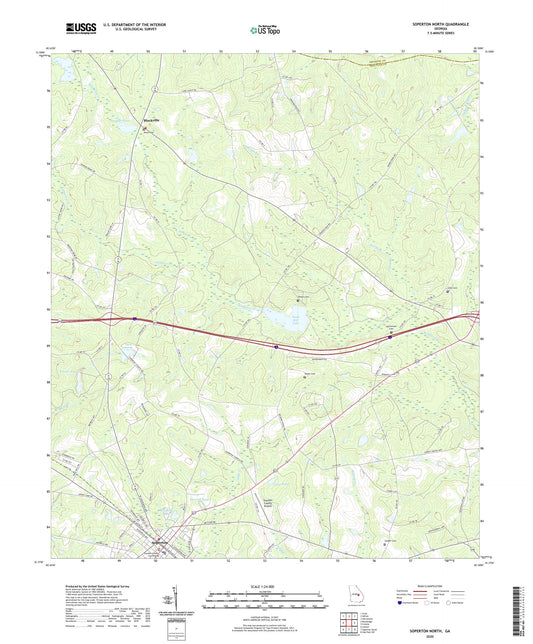 Soperton North Georgia US Topo Map Image