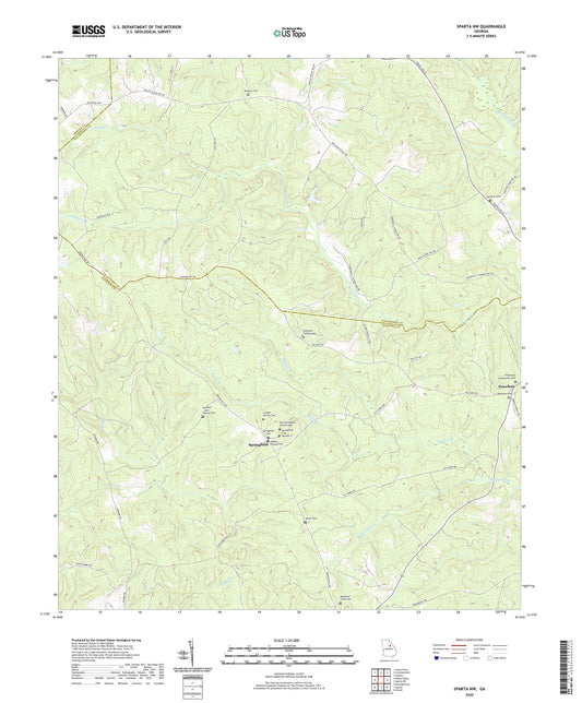 Sparta NW Georgia US Topo Map Image