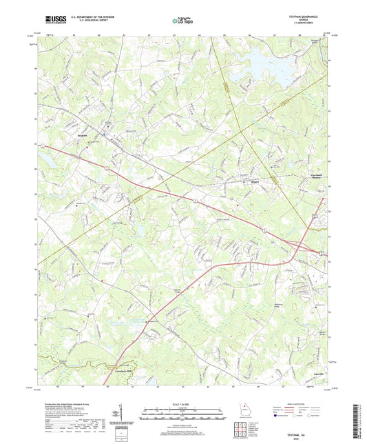 Statham Georgia US Topo Map Image