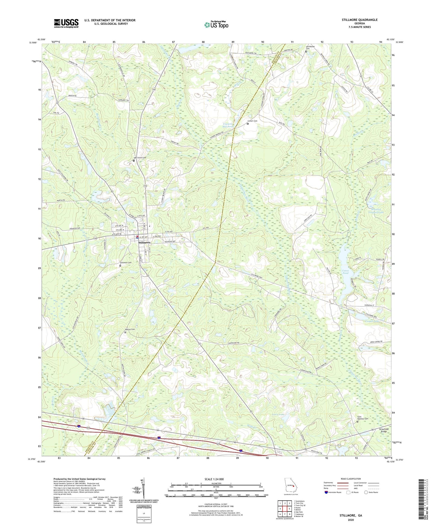 Stillmore Georgia US Topo Map Image