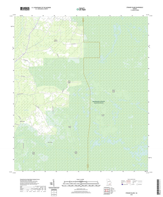 Strange Island Georgia US Topo Map Image