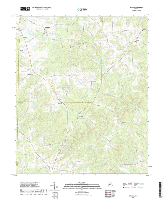 Strouds Georgia US Topo Map Image