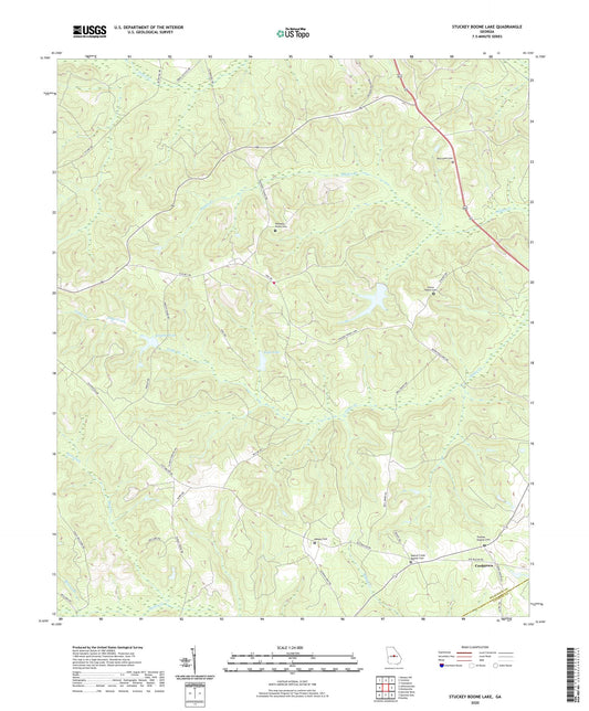 Stuckey Boone Lake Georgia US Topo Map Image
