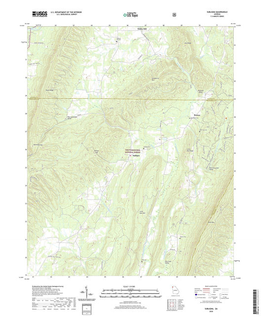 Subligna Georgia US Topo Map Image