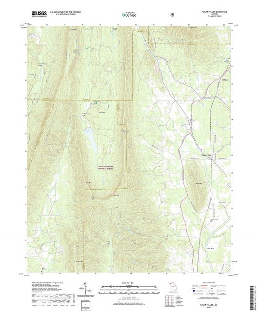 Sugar Valley Georgia US Topo Map Image