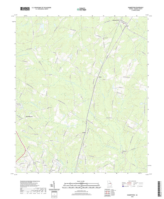 Summertown Georgia US Topo Map Image