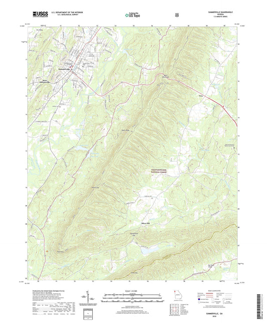 Summerville Georgia US Topo Map Image