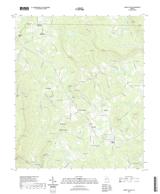 Sunset Village Georgia US Topo Map Image