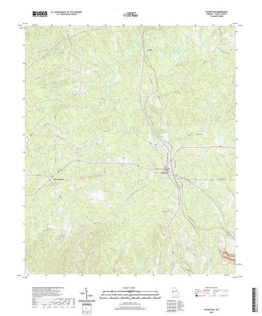 Talbotton Georgia US Topo Map Image