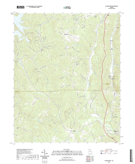 Talking Rock Georgia US Topo Map Image