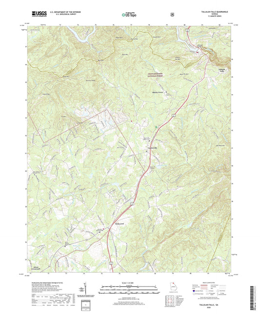 Tallulah Falls Georgia US Topo Map Image