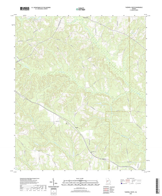 Tazewell South Georgia US Topo Map Image