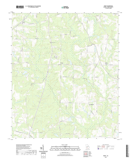 Tempy Georgia US Topo Map Image