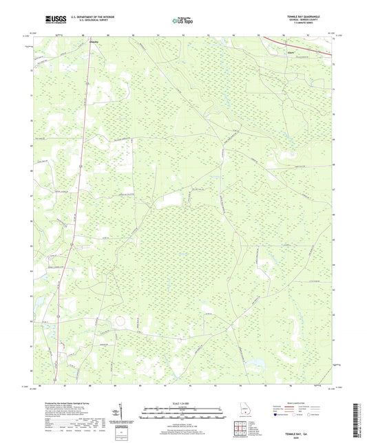 Tenmile Bay Georgia US Topo Map Image