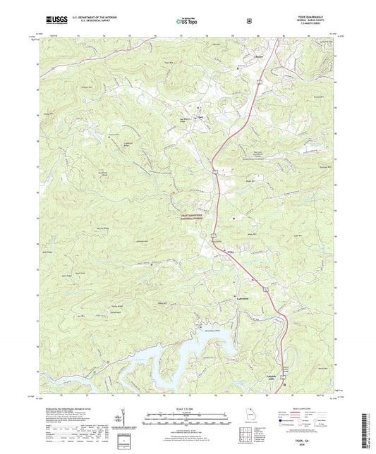 Tiger Georgia US Topo Map Image