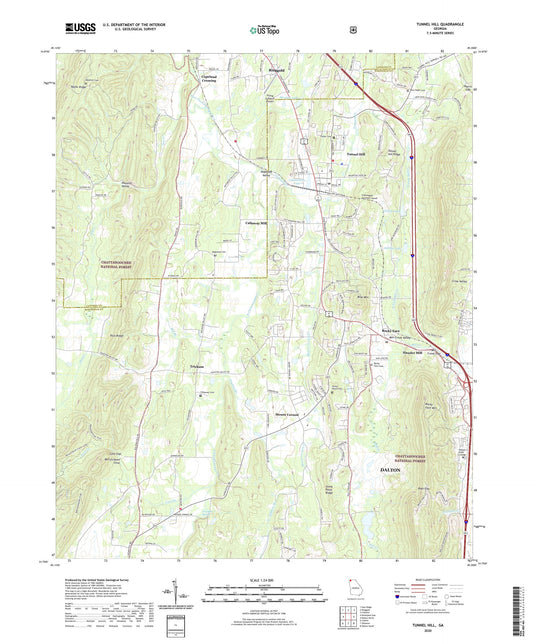 Tunnel Hill Georgia US Topo Map Image