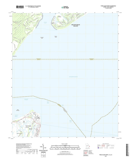 Tybee Island North Georgia US Topo Map Image