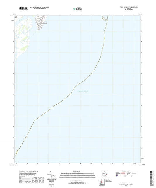 Tybee Island South Georgia US Topo Map Image
