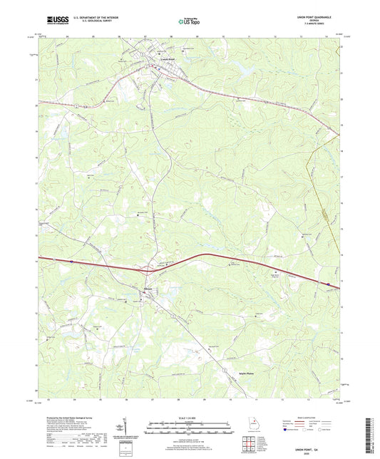 Union Point Georgia US Topo Map Image