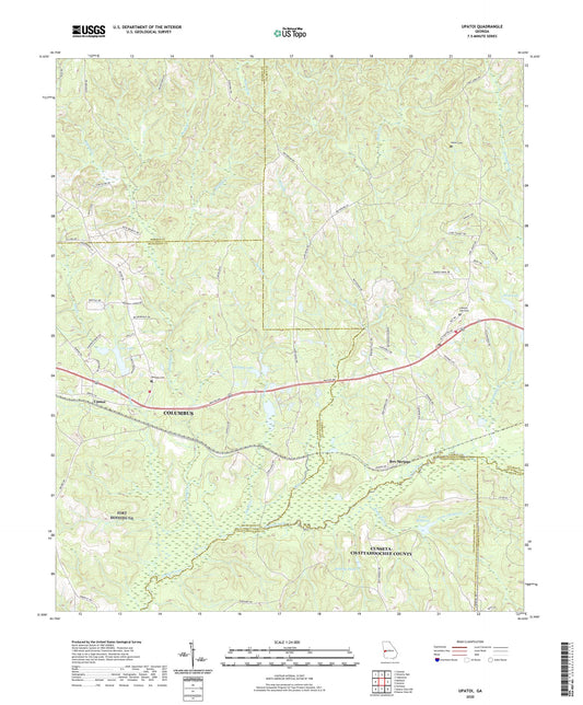 Upatoi Georgia US Topo Map Image