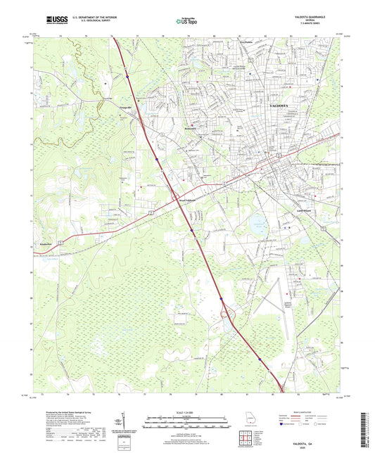 Valdosta Georgia US Topo Map Image