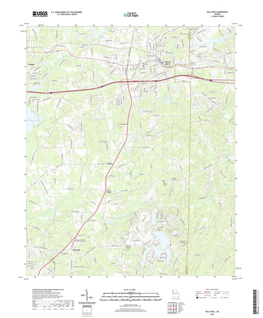 Villa Rica Georgia US Topo Map Image