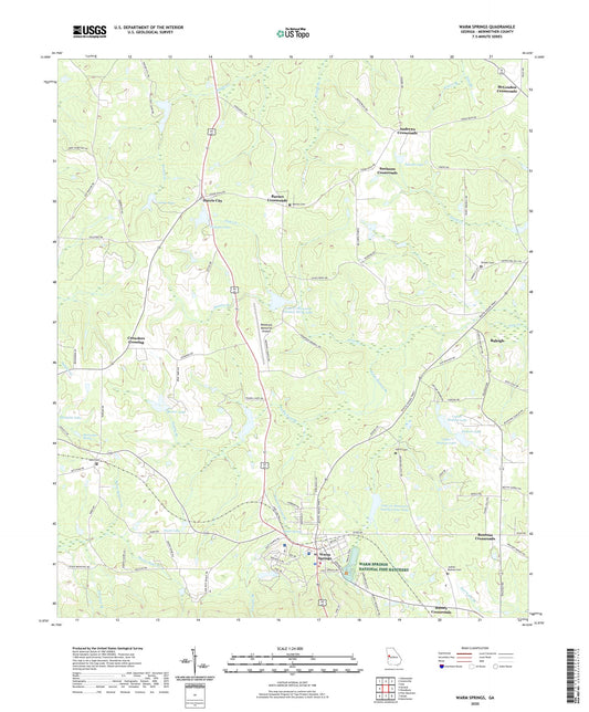 Warm Springs Georgia US Topo Map Image