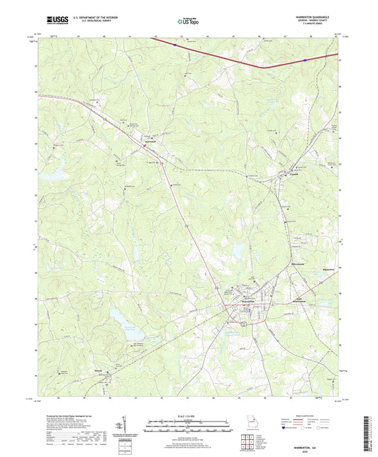 Warrenton Georgia US Topo Map Image