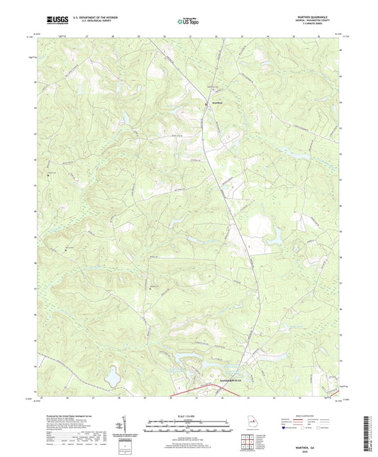 Warthen Georgia US Topo Map Image