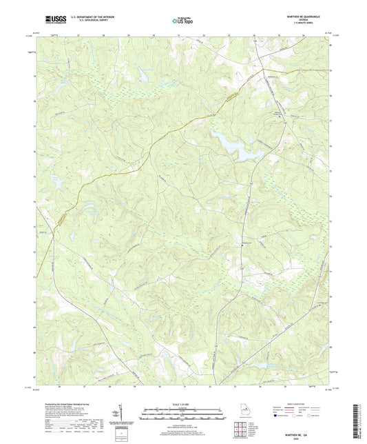 Warthen NE Georgia US Topo Map Image
