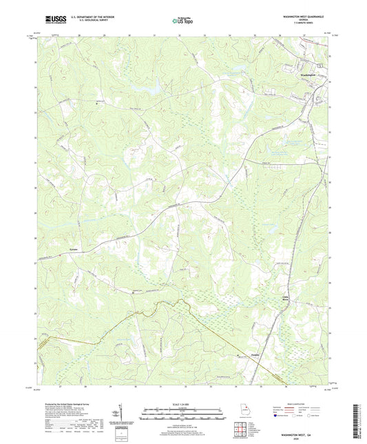 Washington West Georgia US Topo Map Image