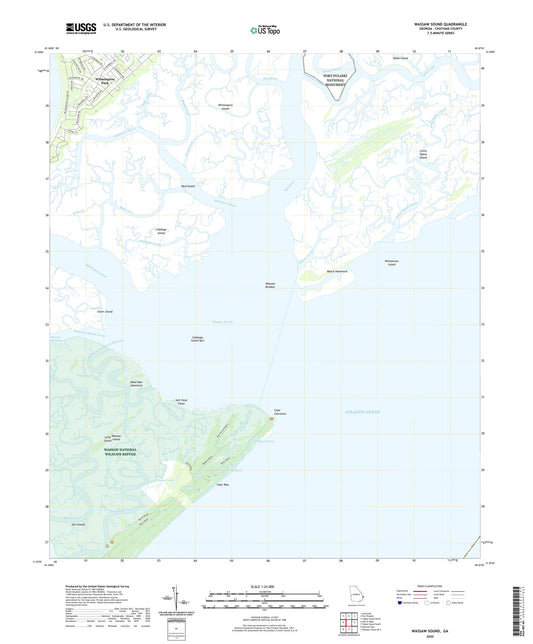 Wassaw Sound Georgia US Topo Map Image