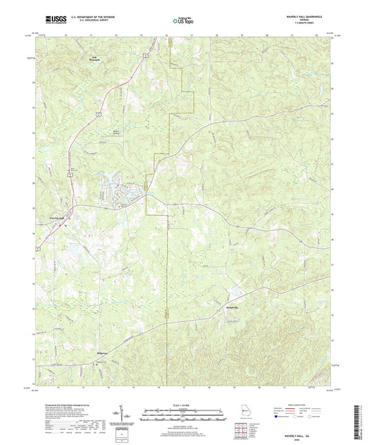 Waverly Hall Georgia US Topo Map Image