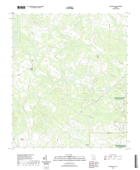 Waycross SW Georgia US Topo Map Image