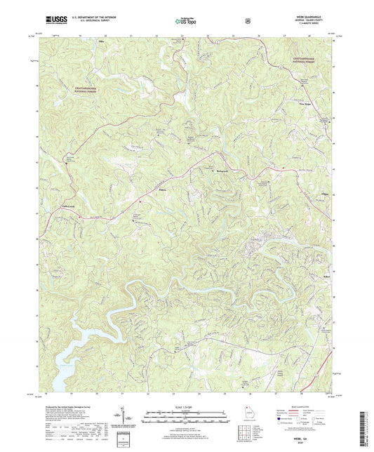 Webb Georgia US Topo Map Image
