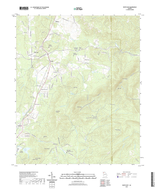 White East Georgia US Topo Map Image