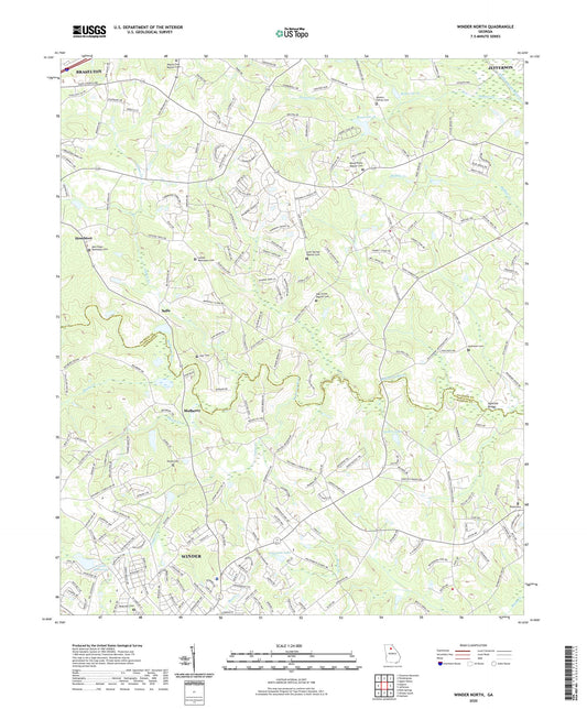 Winder North Georgia US Topo Map Image