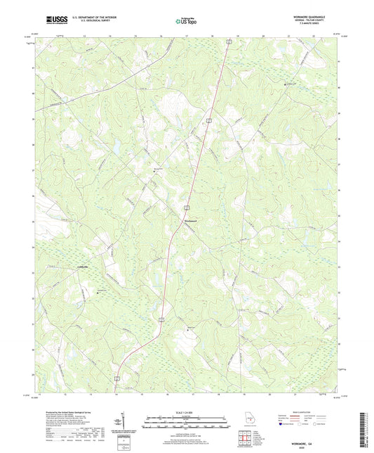 Workmore Georgia US Topo Map Image
