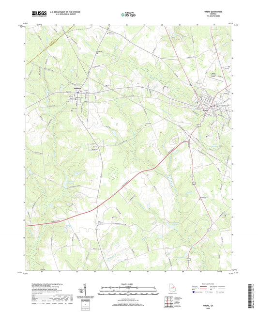 Wrens Georgia US Topo Map Image