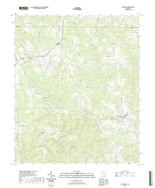 Yatesville Georgia US Topo Map Image