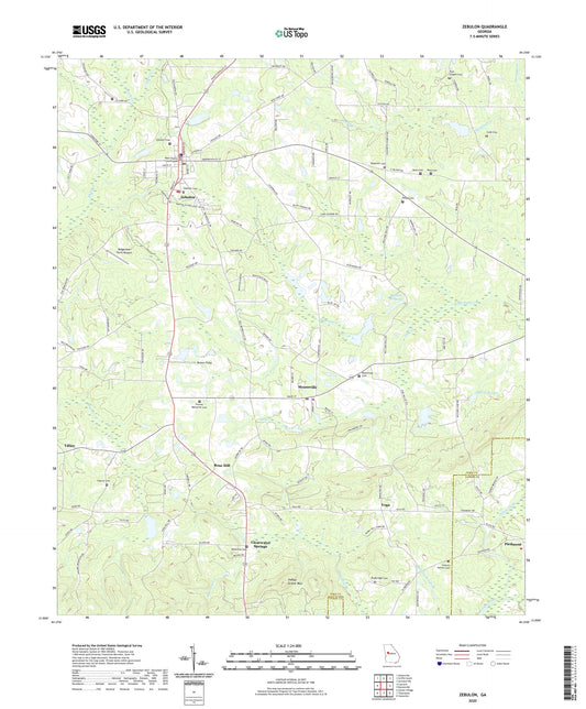 Zebulon Georgia US Topo Map Image