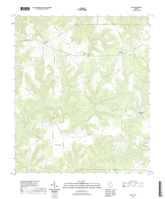 Zetto Georgia US Topo Map Image