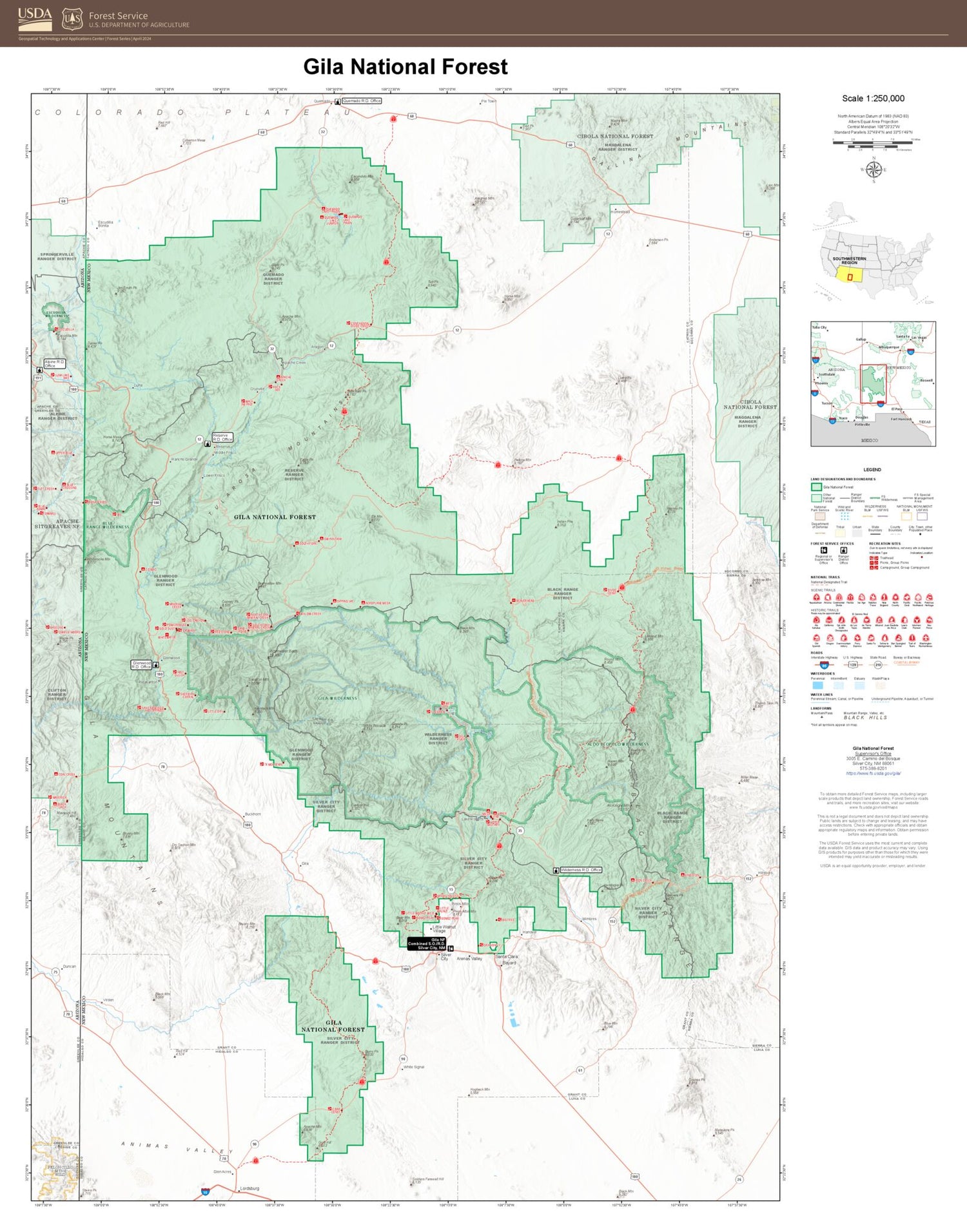 Gila National Forest Map