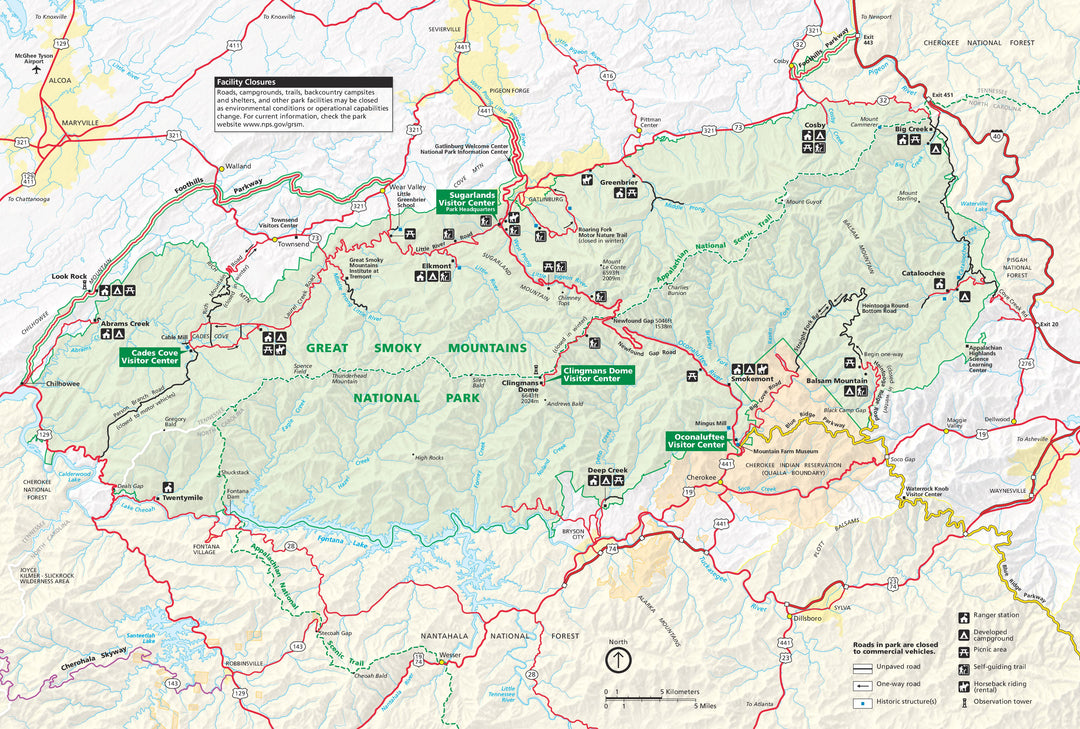 Great Smoky Mountains National Park Map – MyTopo Map Store