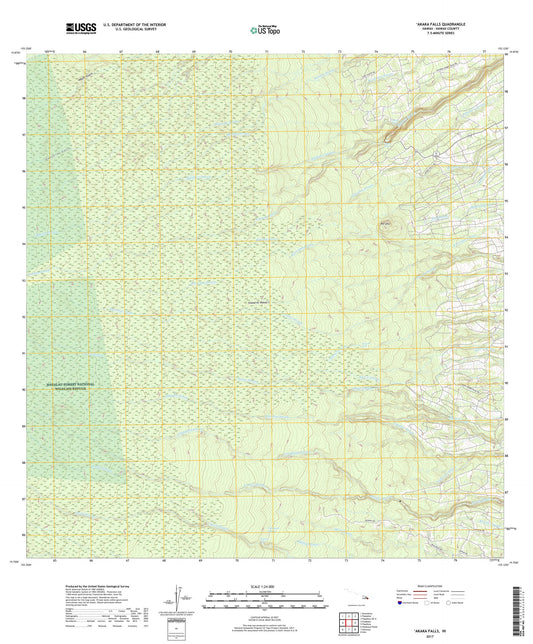 Akaka Falls Hawaii US Topo Map Image