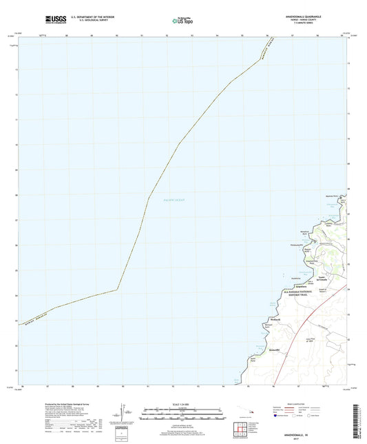Anaehoomalu Hawaii US Topo Map Image